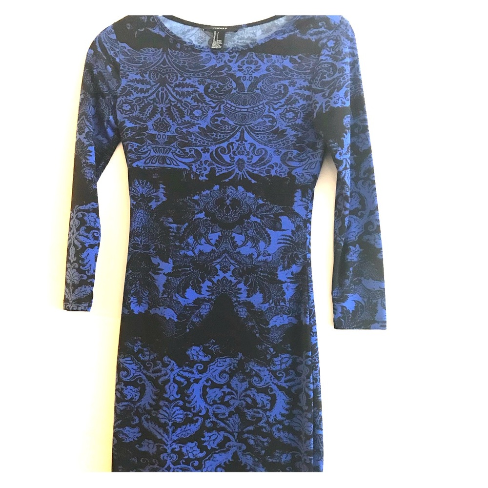 Blue & black dress